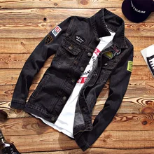 Denim Jacket Men College Outwear Jeans Jacket and Coats Korean Style Windbreaker Jacket Hip Hop Wind Breaker Casual Jackets