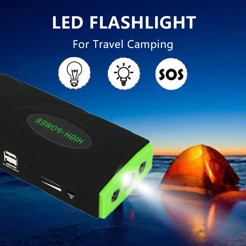  2019 New High Power Car Jump Starter 12V Portable Power Bank Auto Battery Charger 12V Startup Power