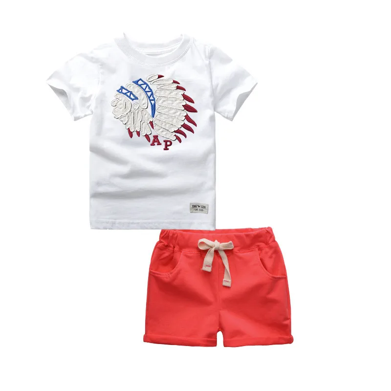 2017 New Children Summer Clothing Sets Kids Boys Clothes Set Baby Boys Cotton T-Shirt+Pants Tracksuits Costumes for kids Roupa33