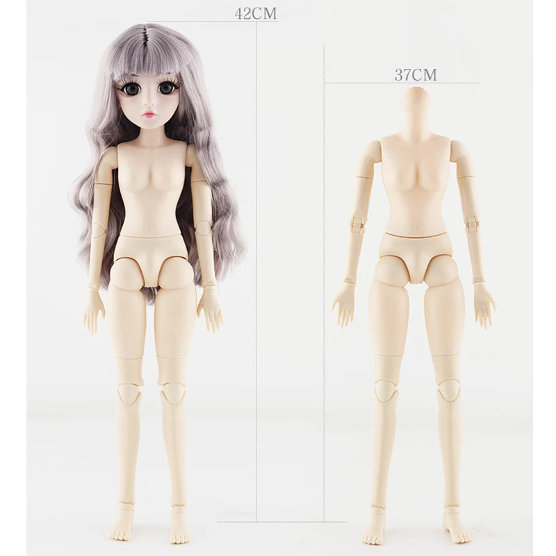 36/42/60cm 24 Ball Jointed Doll Body Moveable BJD Female Figure