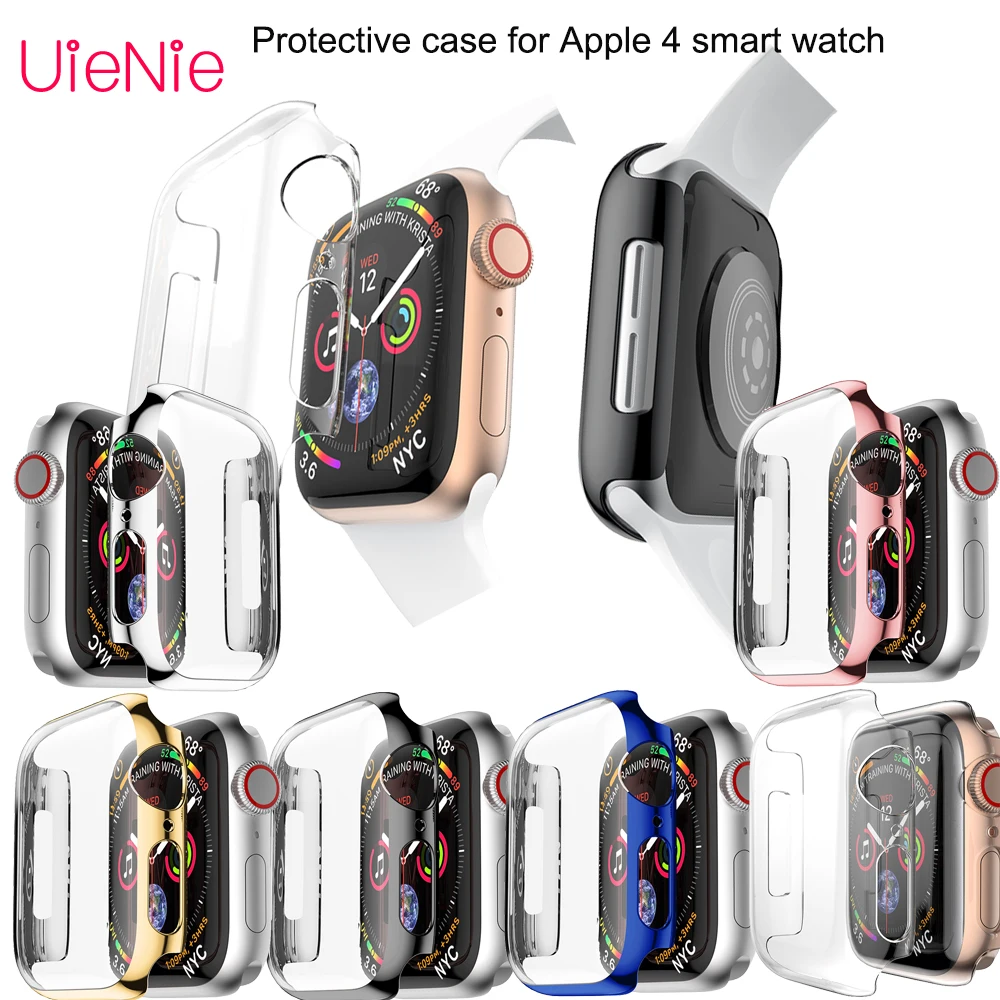 

40mm width case For Apple 4 smart watch Transparent silicone case For Apple 4 dial protection accessories Hard Protective film