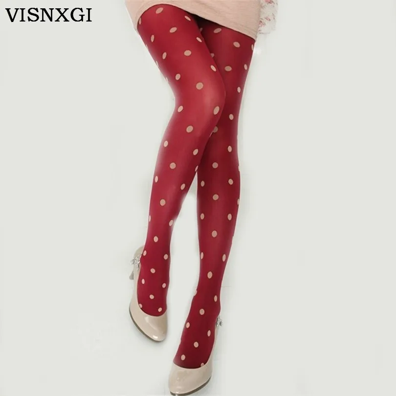 

Woman Tights Retro Dot Women Shape Lolita Stockings Varicose Veins Underwear High Quality Girls Rompers Velvet Pantyhose W095