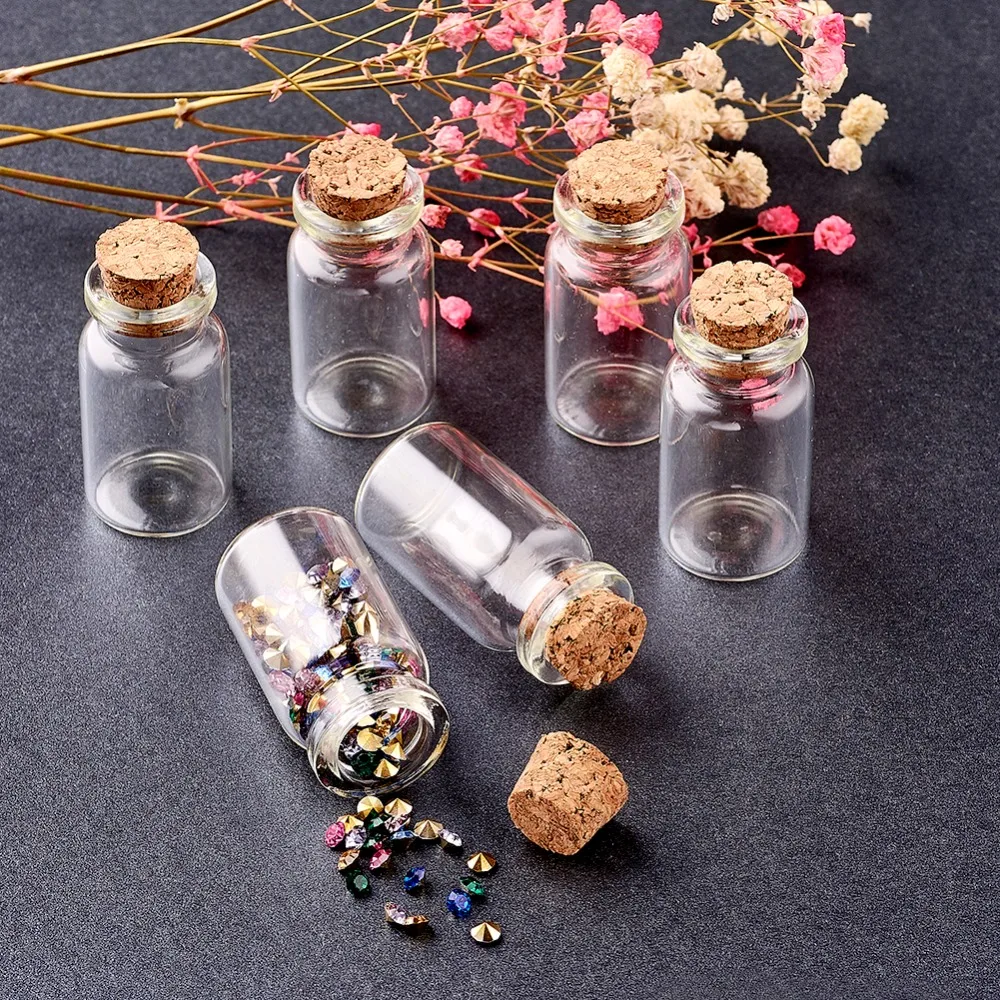 40x22mm HOT Mini Clear Glass Vials Jewelry Special Jewelry Gift Bead