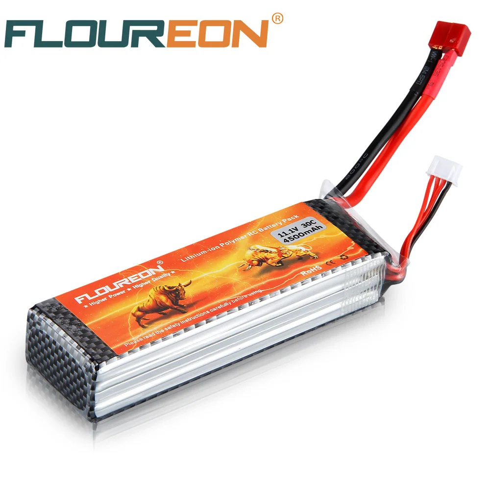 Floureon 3S LiPo 11 1 V 4500mAh 30C с Deans T Plug батарейный блок для RC автомобилей грузовиков/Truggy