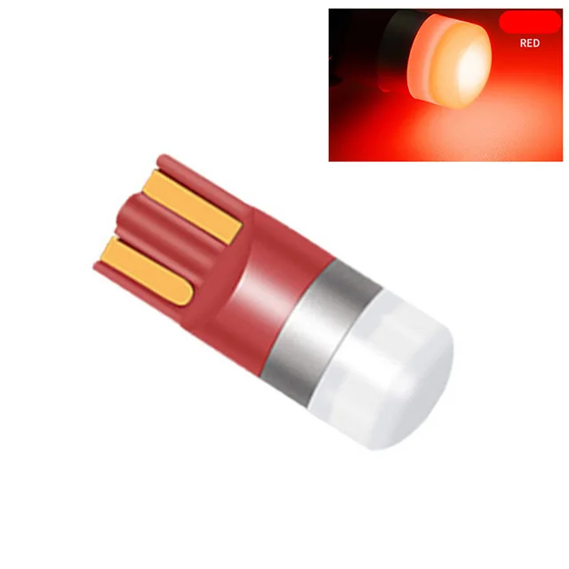 2 шт T10 W5W светодиодный Габаритные фонари для автомобиля лампа для чтения 3030 SMD авто интерьер автомобиля Купол двери аксессуары для ламп чистый белый 6000K - Испускаемый цвет: red