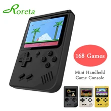 Roreta мини-игровая консоль 8 бит Ретро карманный портативный игровой плеер встроенный 168 для ребенка Ностальгический плеер классические игры