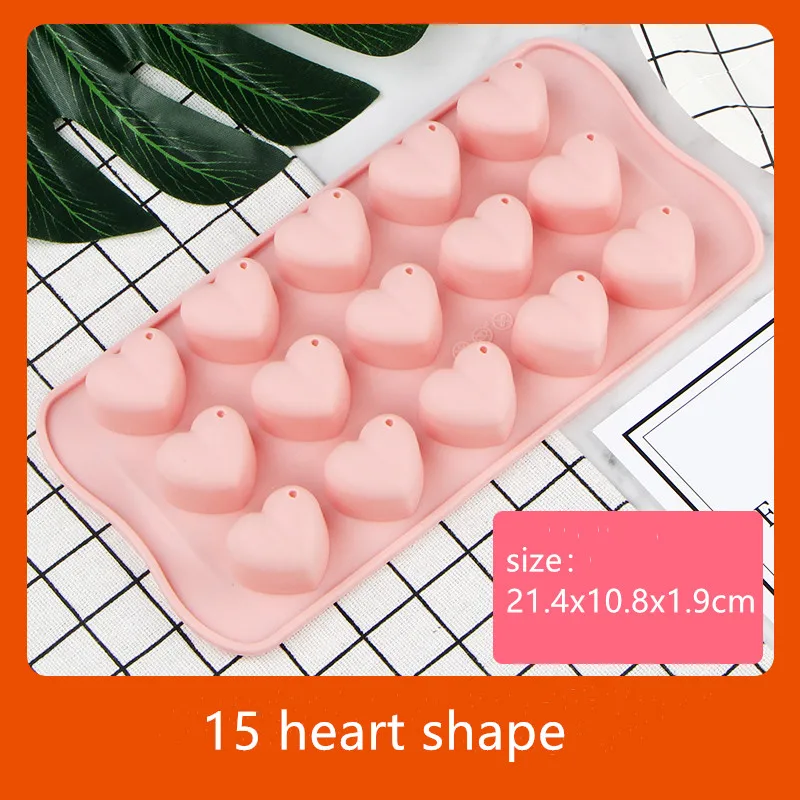 3D силиконовая форма для шоколада в форме сердца с цифровым рисунком, форма для льда, желе, шоколадная форма для помадки, сахарное ремесло, инструменты для украшения торта - Цвет: 13