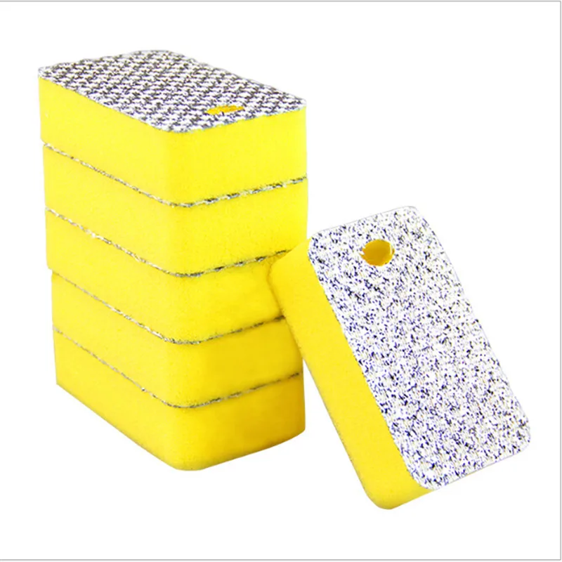 

High-density Sponge Scouring Pad Kitchen Cleaning Cloth Dishwashing Brush Clean Wipe Wash Dishes Sponge Household Cleaning Tools