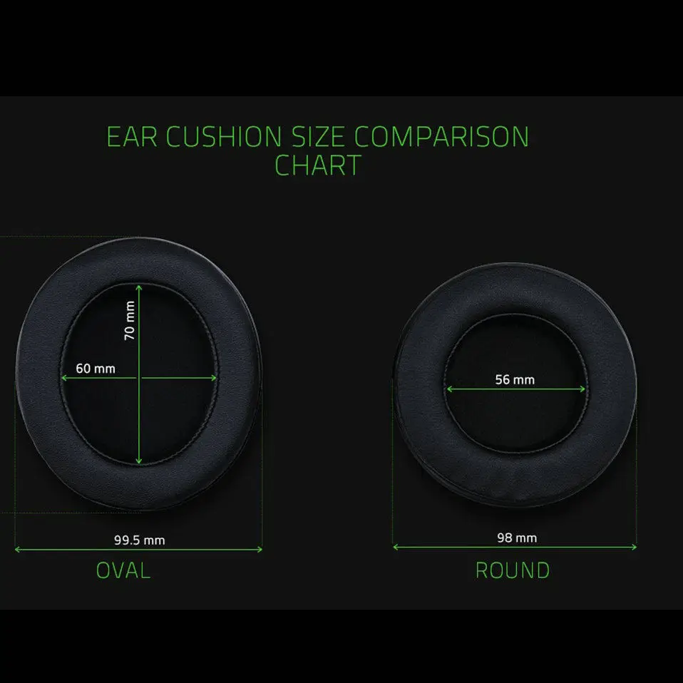 Овальные круглые амбушюры для Razer Kraken 7 1 Pro Chroma V2 Игровая USB гарнитура