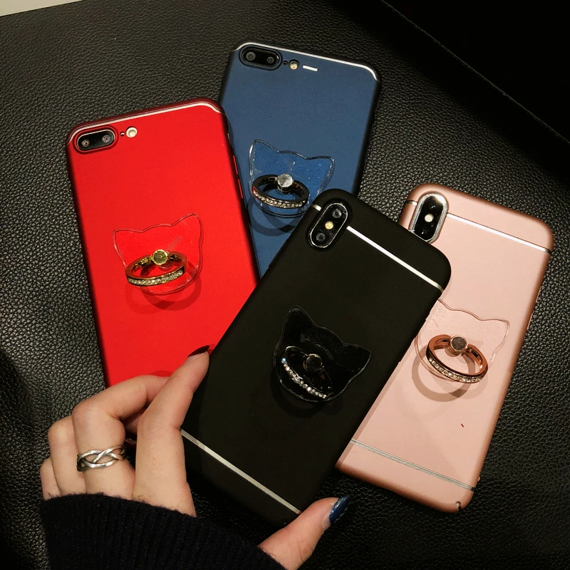 Universal Socket Finger Ring Holder Metal Cat head Simple Grip Extending Stand Mobile Phone Holder For iPhoneX 8 7 Samsung Stand Universal Socket Finger Ring Holder Metal Cat head Simple Grip Extending Stand Mobile Phone Holder For iPhoneX 8 7 Samsung Stand
