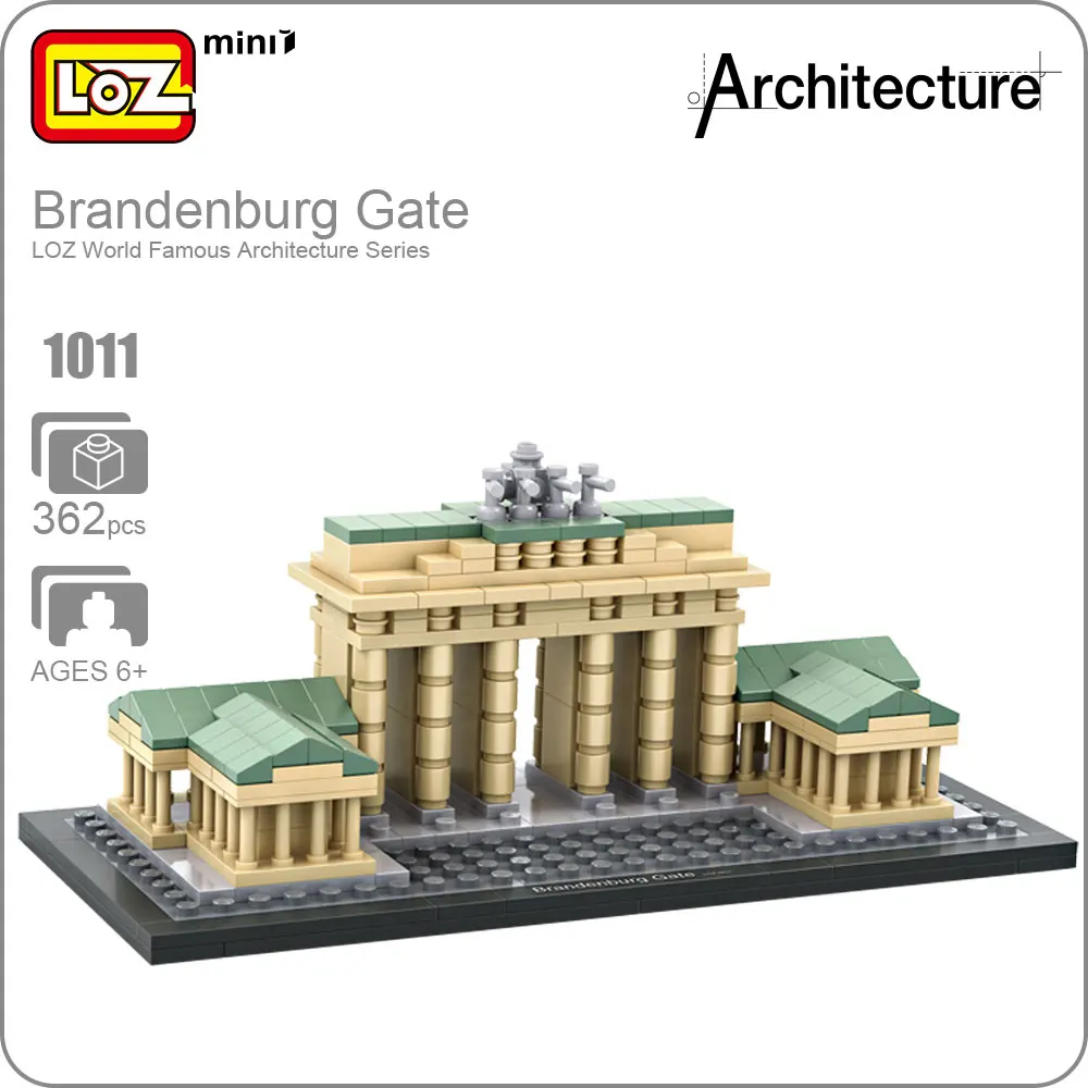 LOZ Building Blocks Mini Architectural Models of Famous Buildings Brandenburg Gate Model Brick Educational font b