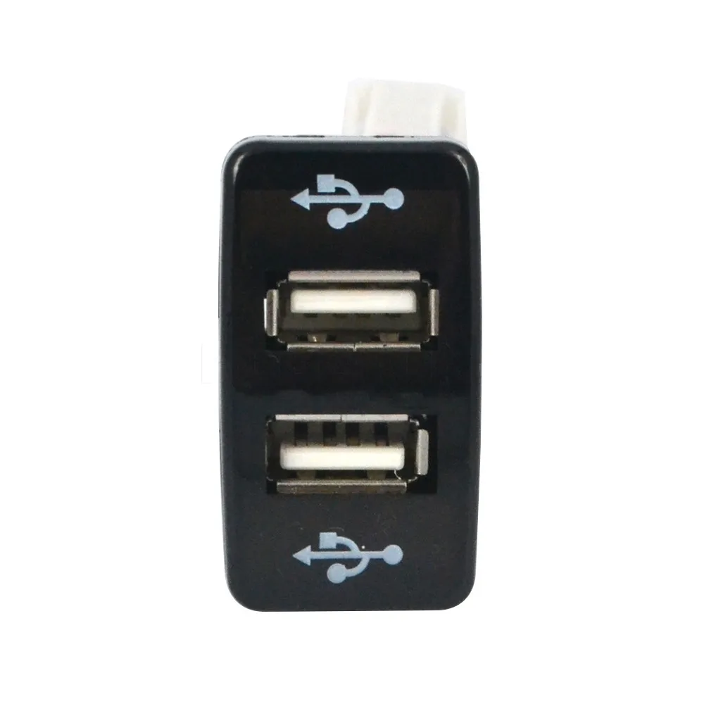 Kebidu USB Автомобильное зарядное устройство 12 V~ 24 V до 5 V/2.1A 2-Порты и разъёмы USB 2,0 для автомобиля, мотоцикла, Мощность преобразователь для TOYOTA