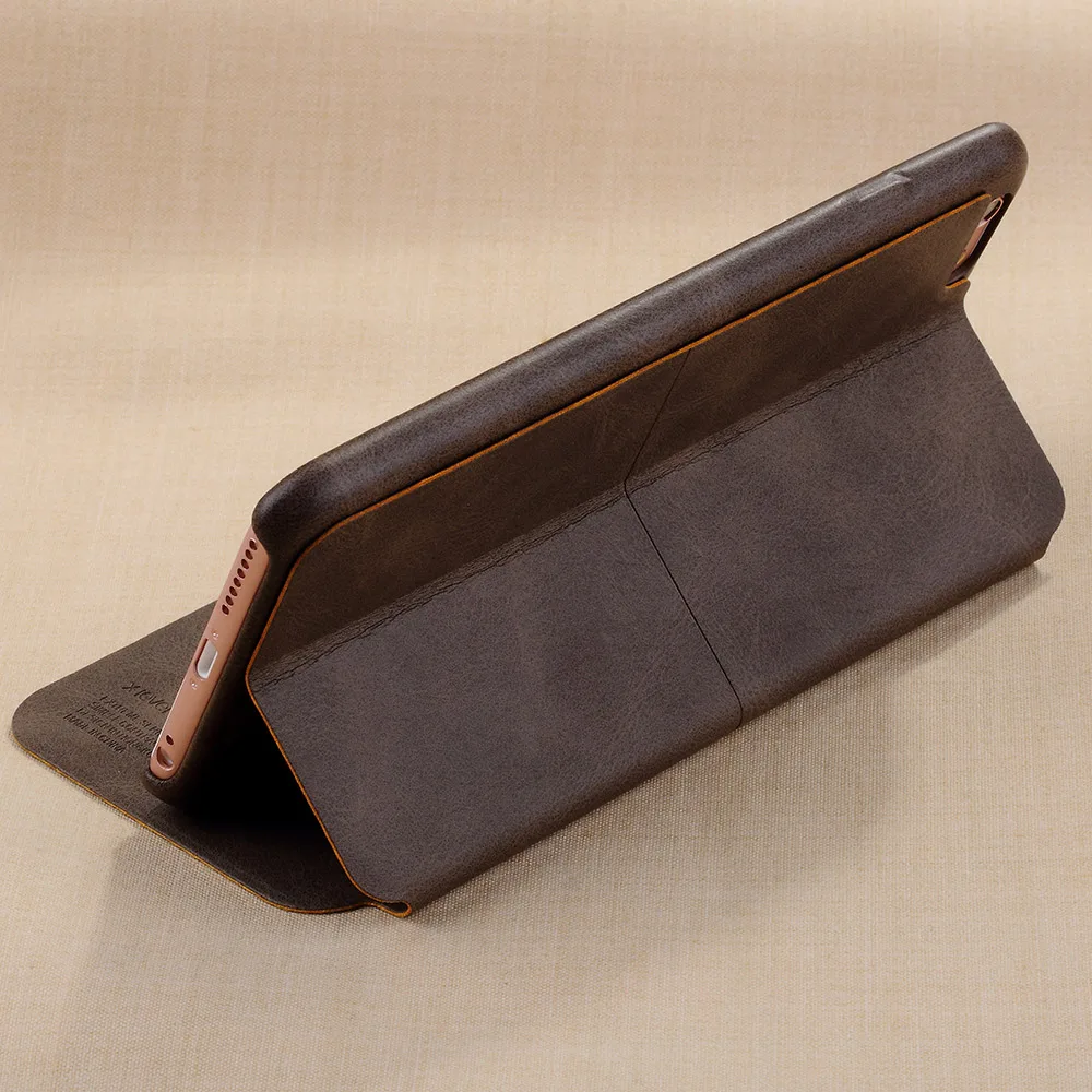 Goedkoop Lederen Case voor iPhone 6 Vintage ultradunne PU Flip Cover voor Apple iPhone6 6 s Plus Gevallen Telefoon Case Voor iPhone 6 6 S Plus Cover