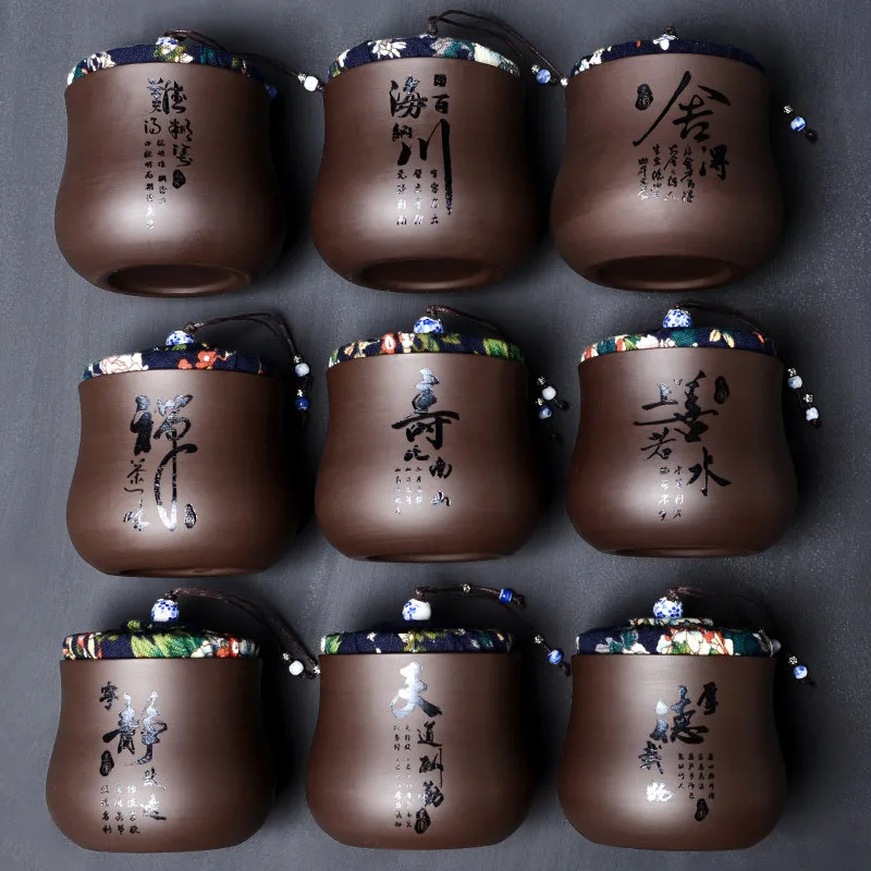 

Retro Tea Storage Jars Candy Cans Caddy 9*11cm Ceramic Tea Box Sealed Tank For Kitchen Container Jar Household Barattoli Cucina