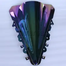 Двойной пузырь ветровое стекло для- Yamaha YZF R15 мотоцикл лобовое стекло 14 15 16 черный Иридий цвет