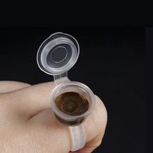 Профессиональные 40 шт пластиковые раскладушки кольцо для пигментов чашки шапки татуировки полу-аксессуары для перманентного макияжа татуировки Maquina