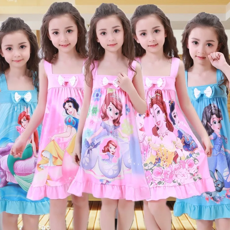 

Baby Girls Dress Snow Queen Anna Elsa Dresses for Girls Birthday Party Clothes Snow White Princess Dress Kids Sleepwear Clothes