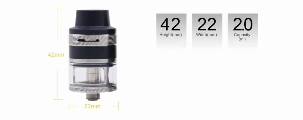 Original Aspire Revvo mini tank 2ml capacity electronic cigarette aspire tank 22mm mini atomizer use ARC aspire revvo mini coils 01 (4)