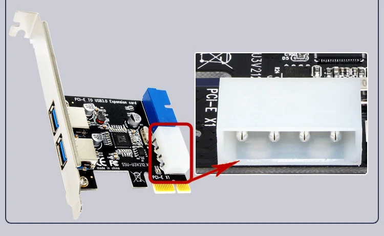 USB 3,0 PCI-E адаптер карты расширения внешний 2 порта USB3.0 концентратор внутренний 19pin Заголовок карта PCI-E 4pin IDE разъем питания