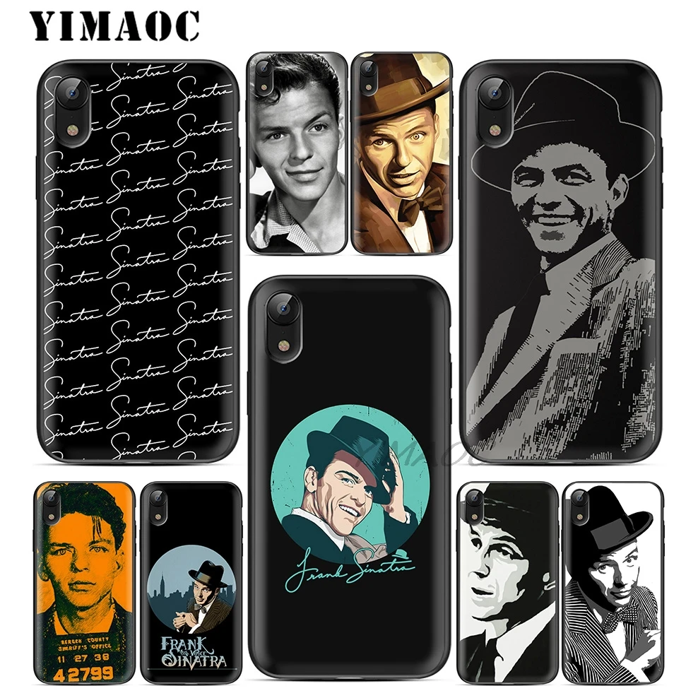 YIMAOC Frank Sinatra Singer Soft TPU Black Silicone Case for iPhone X or 10 8 7 6 6S Plus 5 5S SE Xr Xs Max |