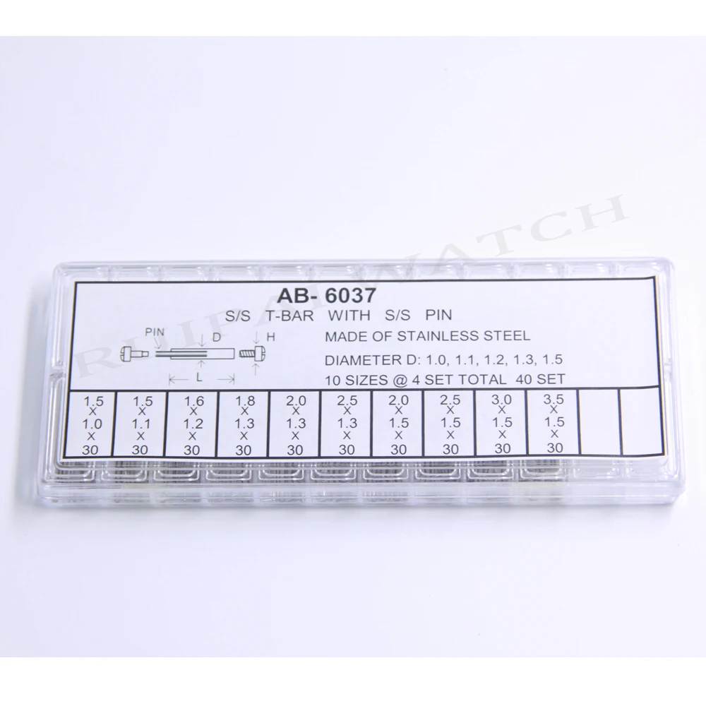 

Watch Band Parts Sleeve, Pins, Screws and Friction End Style Bars for Bands to Case Assortment
