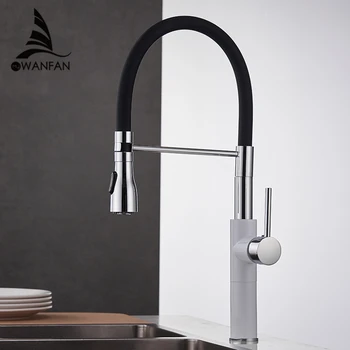 

Kitchen Faucets Chrome Kitchen Sink Crane Deck Mount Pull Down Dual Sprayer Nozzle Torneira De Cozinha Mixer Water Taps LK-9910