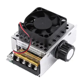 

4000W 220V AC SCR Electric Voltage Regulator Dimmer Electric Motor Controller With Fan