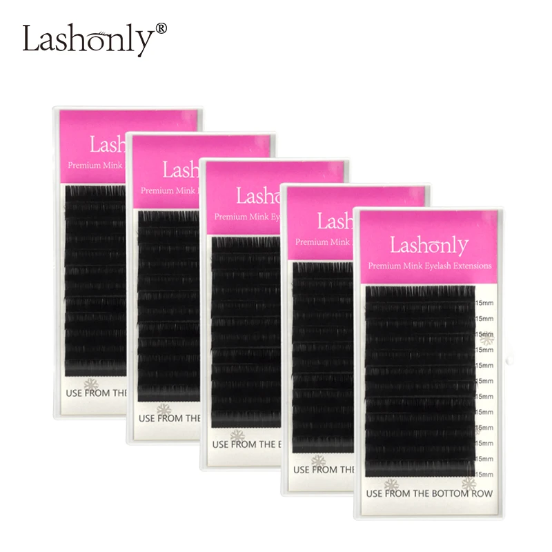 

5 Trays Wholesale Russian Volume EyeLashes Extension 3D Mink False Eyelashes Individual Eyelash Lashonly Brand Qeelasee Factory