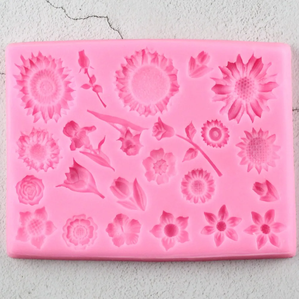 

1PCS Flowers Shape Silicone mold Fondant Cake Decoration Sugar Craft Tools Baking Tools Cake Tools
