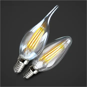

LED Bulbs Edison Led Filament Bulb E14 Led Candle Lamp 4W 110v , 220V, 230V ,240V , Antique Retro Vintage Led Bulb