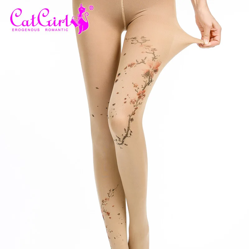 

RUIN Women's Tights Women's Pantyhose Flower Printed Girls tights