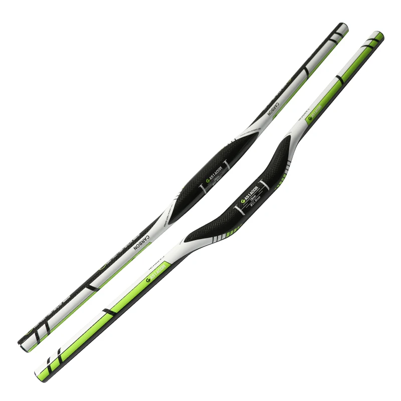 Bicycle Handlebar ASIACOM Mountain bike 3K full carbon fibre bicycle handlebar carbon bend bar MTB lightest 31.8*600-760mm