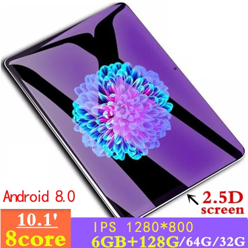 

10.1 Inch 2.5D Screen Android 8.0 3G Network WiFi Tablet PC Dual SIM Call Phone Tablet Gifts(6G+128G/64G/32G) Tablet Gifts