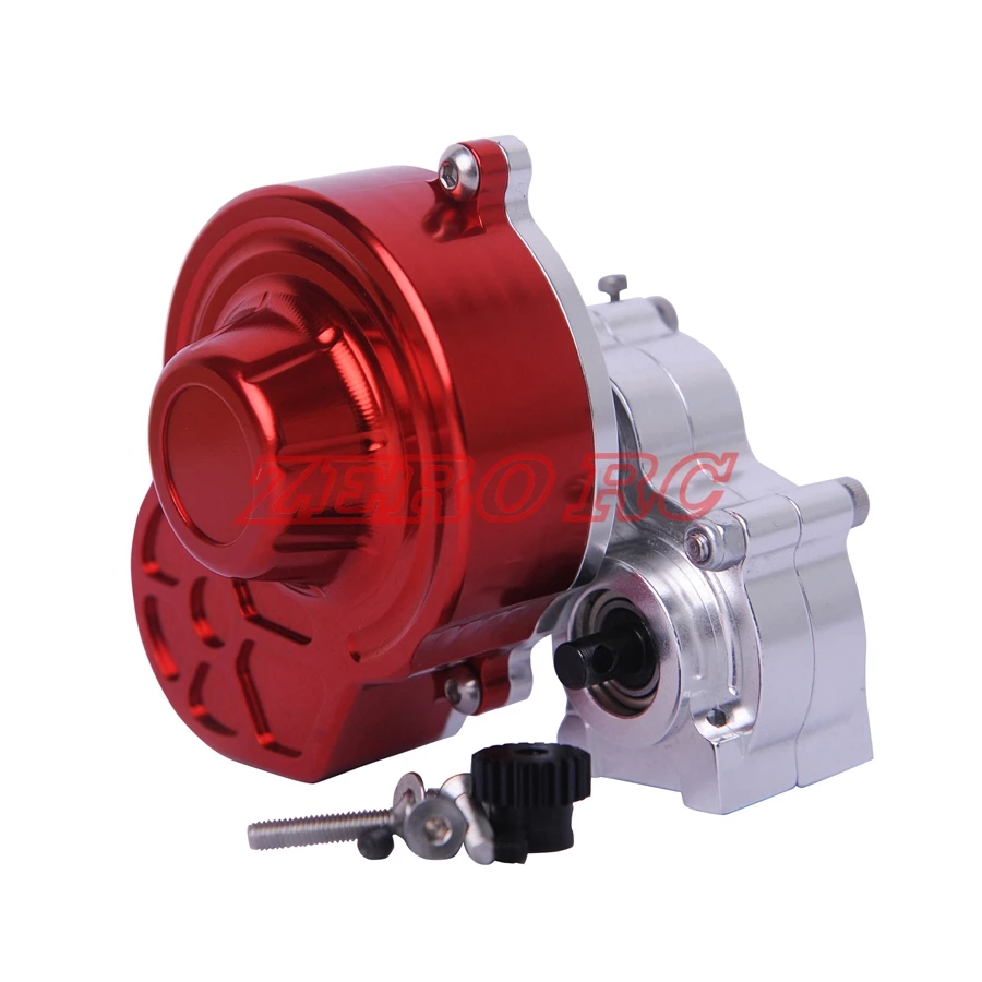 

AXIAL SCX10 RC TRUCK ALUMINUM ASSEMBLED TRANSMISSION GEARBOX WITH HD STEEL MOTOR GEAR SET SILVER