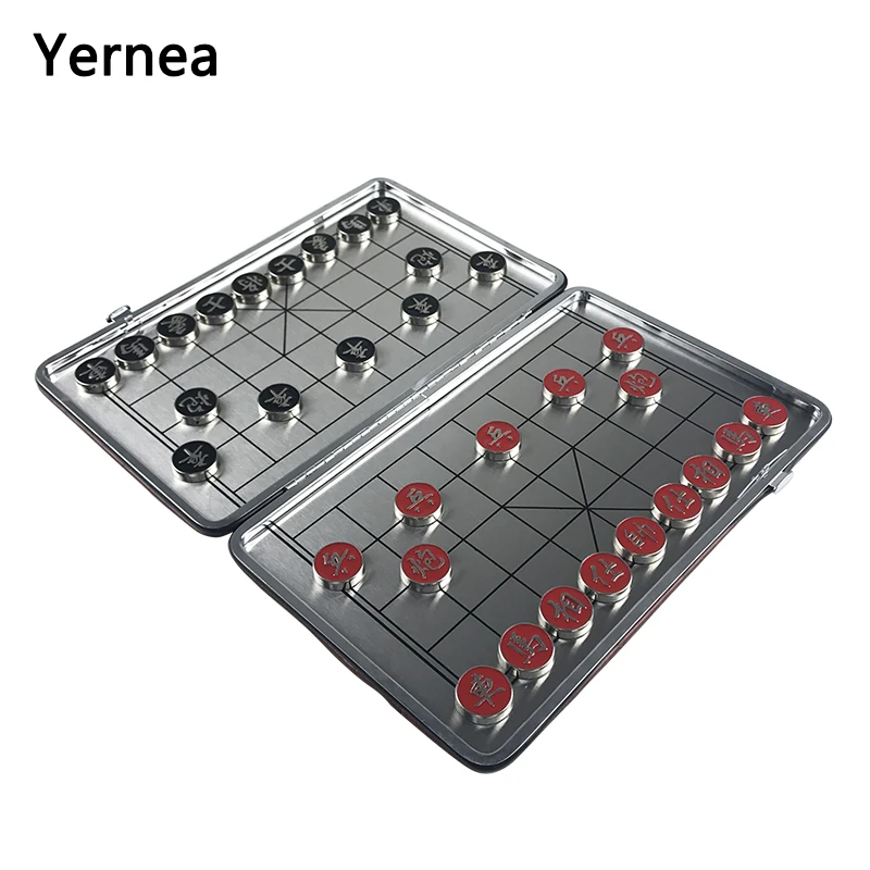 

Yernea New Magnetic Chinese Chess Set Foldable Board Games Portable Chess Board Game 29*23 CM Magnetic Entertainment Gift