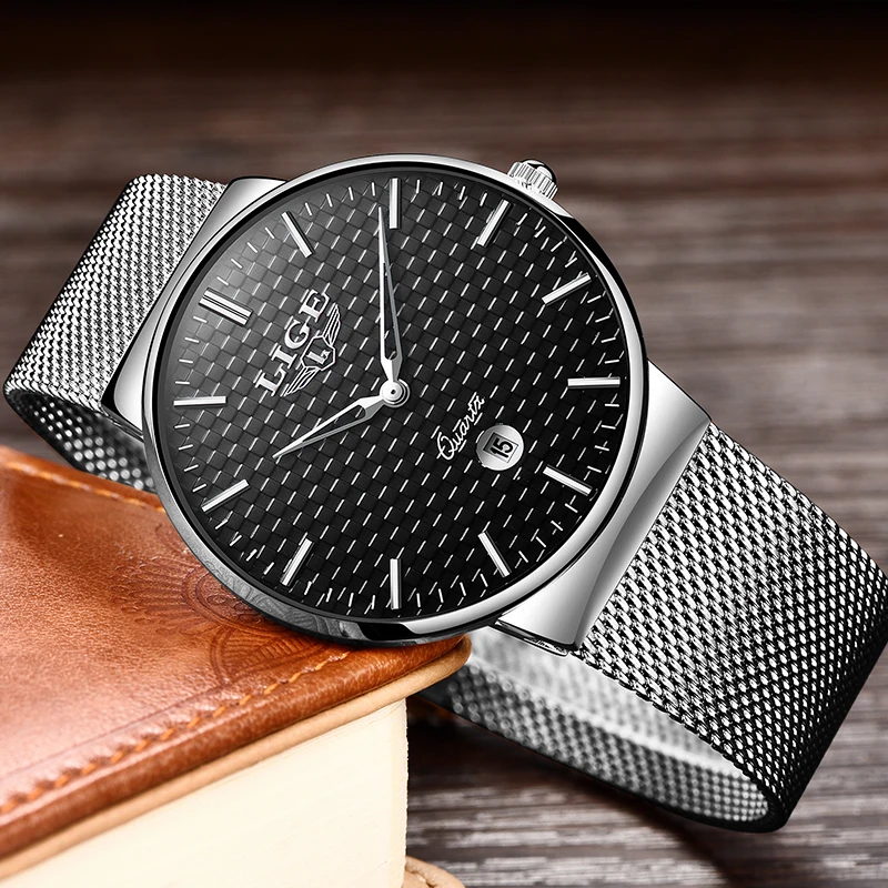 

Men Ultra-thin Quartz Watch Men Fashion Casual Waterproof Sport Mens Watches Simple Clock LIGE Top Luxury Brand Relogio Masculio