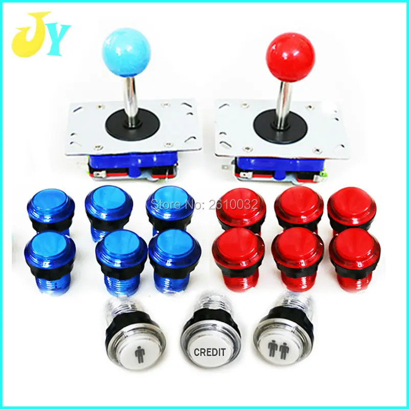 15pcs 12V LED illuminate push button 2 pcs American style joystick