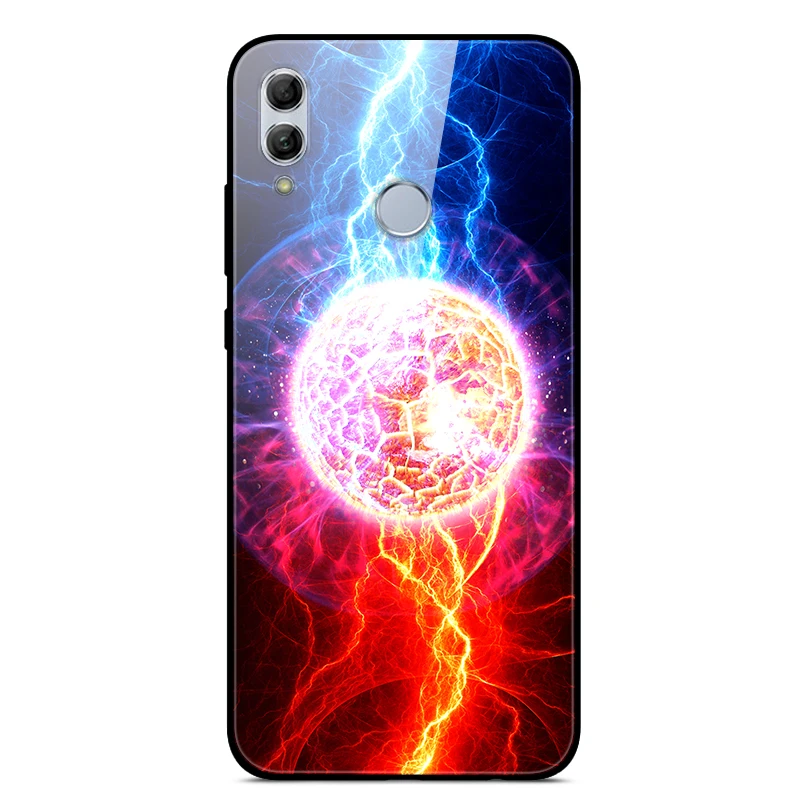 Закаленный жесткий чехол для huawei Honor 10 Lite, чехол s, модный стеклянный задний Чехол для huawei Honor 10 Lite, мягкий бампер Honor10 lite