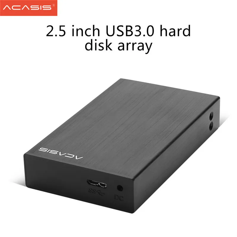 DT-S2 acasis USB 3.0 2.5-дюймовый 2 пластины SATA жёсткий диск коробке 5 Гбит Алюминий сплав внешний HDD док-станция поддержка RAID 10 ТБ