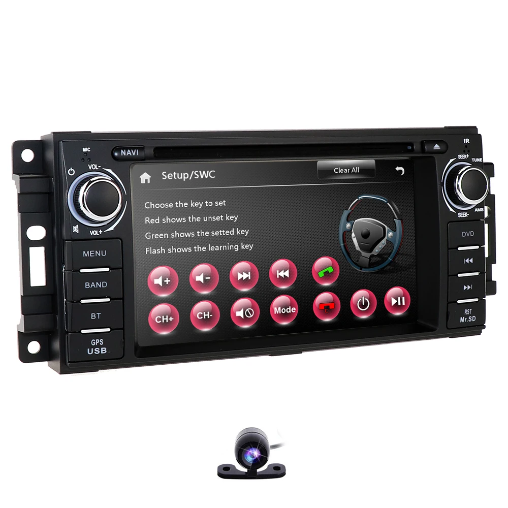 Top for Dodge Ram Challenger Jeep Wrangler JK Head Unit Single Din 6.2 Touch Screen In dash Radio Receiver Navigation Bluetooth DAB+ 2 Top for Dodge Ram Challenger Jeep Wrangler JK Head Unit Single Din 6.2 Touch Screen In dash Radio Receiver Navigation Bluetooth DAB+ 2