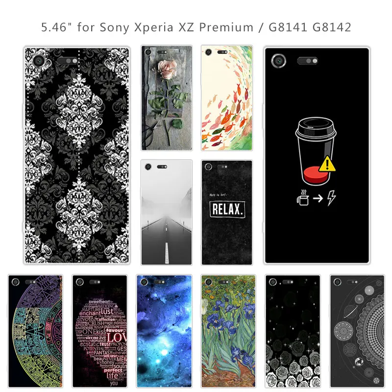 5.46&quot for Sony Xperia XZ Premium G8141 G8142 Fundas Soft Silicone Xz Marbles Coque Cases Capas |