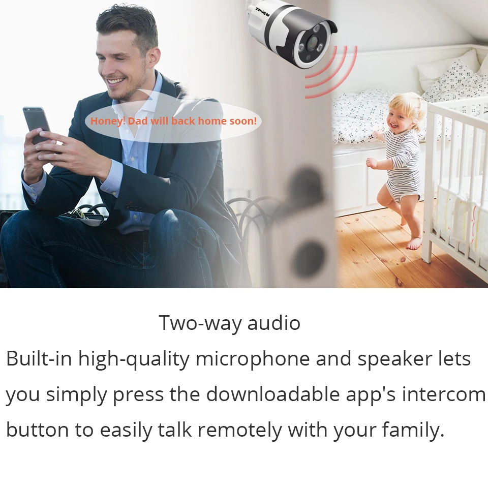  2MP del IP di WIFI Della Macchina Fotografica Esterna Senza Fili Wi-Fi di Sorveglianza di Sicurezza