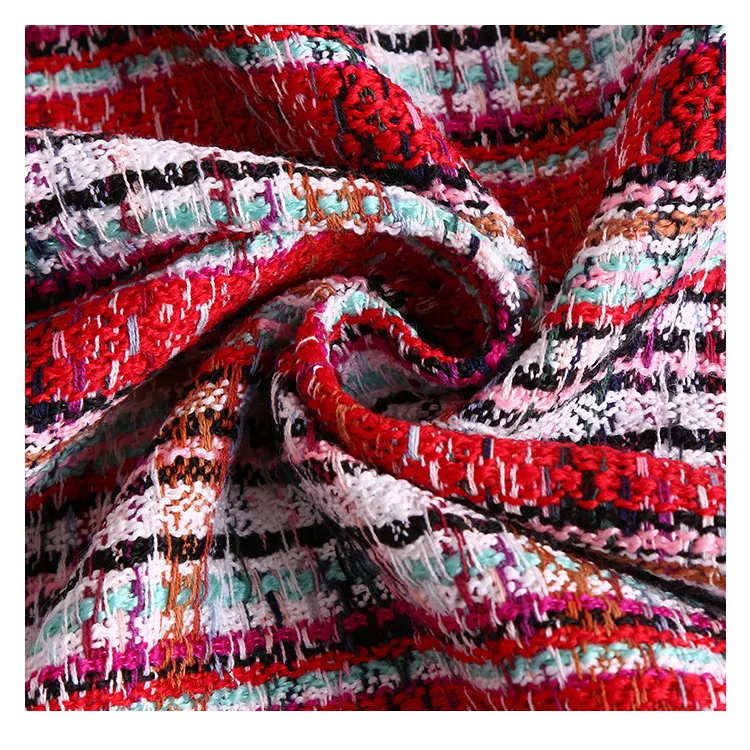 Шерстяное твидовое пальто из окрашенной пряжи сезон осень зима fabrics 410gsm|Ткань| |