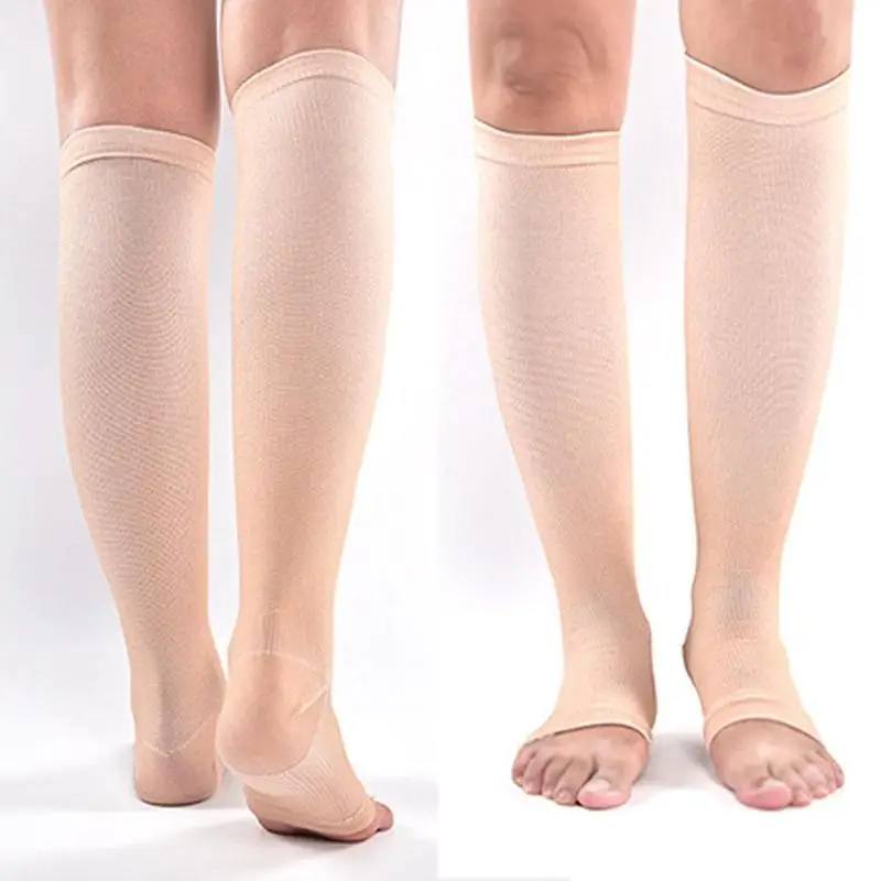 Женские, мужские, унисекс, с открытым носком, компрессионные, для ног, для облегчения боли, носки, для облегчения, терапевтические, против усталости, Компрессионные носки