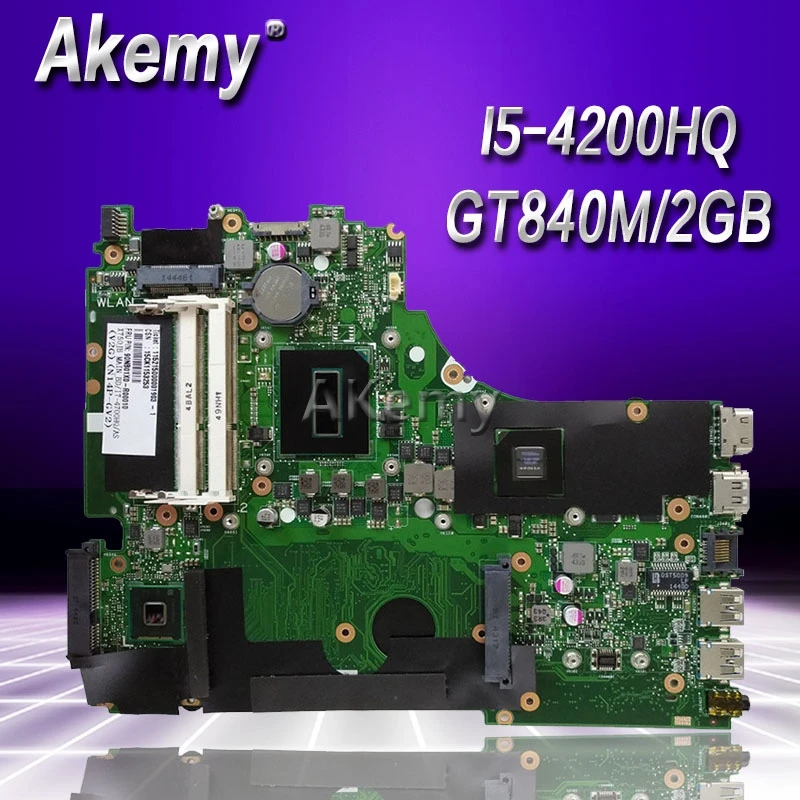  Akemy X750JN GT840M/2GB -I5-4200HQ Motherboard For ASUS X750J k750J A750J X750JN Notebook notebook 