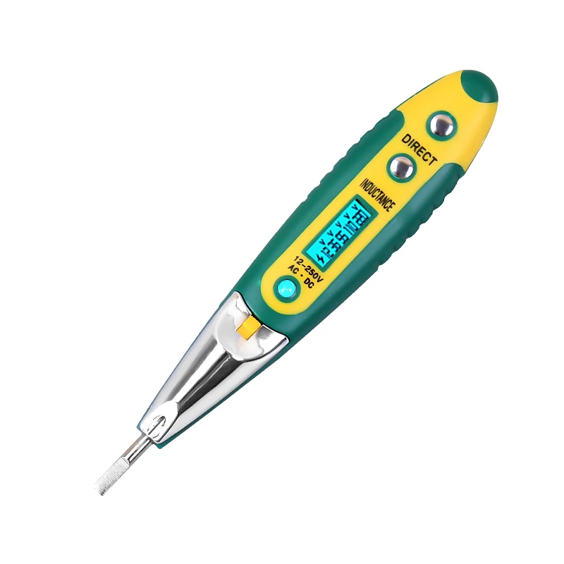 Electric Pen Screwdriver LCD LED Circuit Tester Detector Break Point Contact Test Pen 3mm Slotted 12-250V uxcell Digital Voltage Tester 