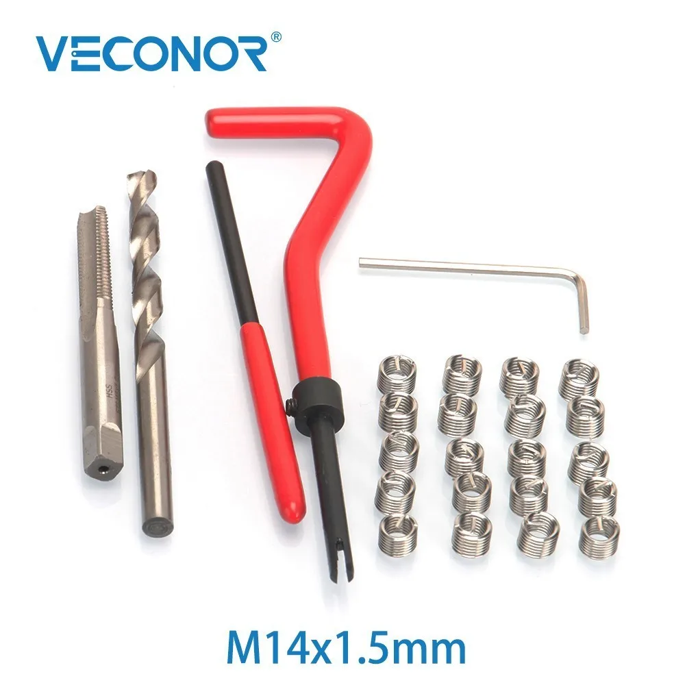 

15pcs M14x1.5mm thread repair set, helical coil thread repair tool set