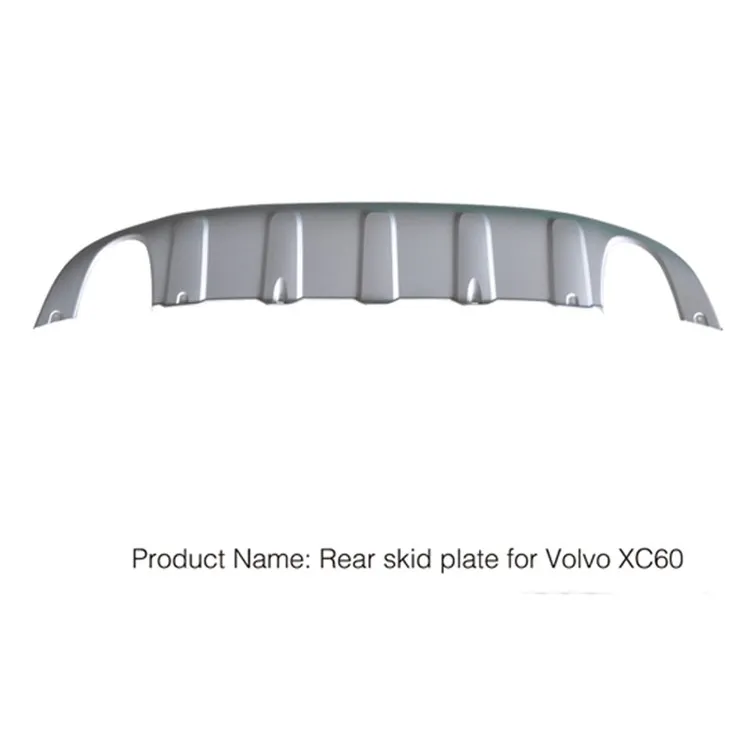 Для VOLVO XC60 2009-2013 передний+ задний бампер рассеиватель бамперов для губ защитная накладка ABS хромированная отделка 2PES