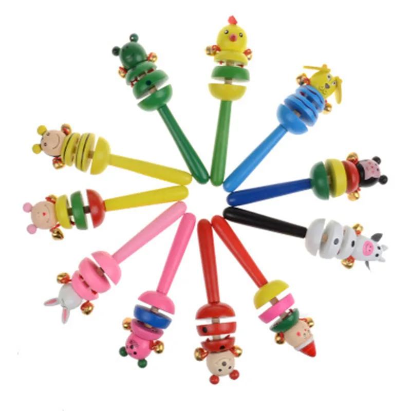 Colorful Early Learning Educational Toys Rattles Toys Cute Animal Baby