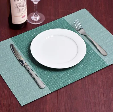6 шт., японский изоляционный коврик для столовых приборов, простой Западный коврик для стола, коврик для обеденного стола - Цвет: green